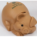 Pottery Look Terra Cotta Lying Pig Bank